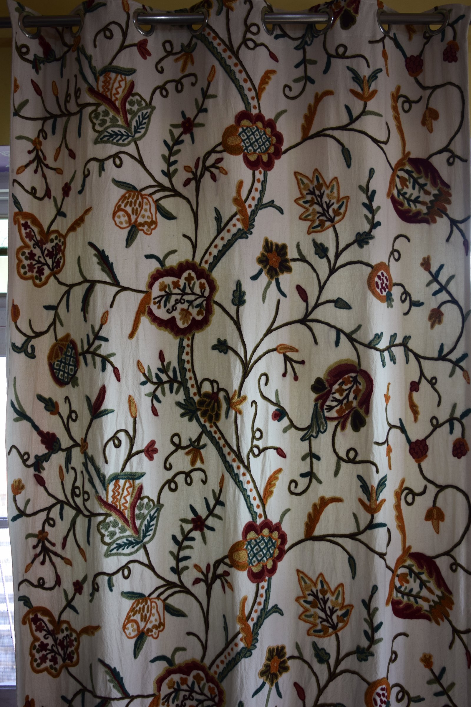 crewel curtains